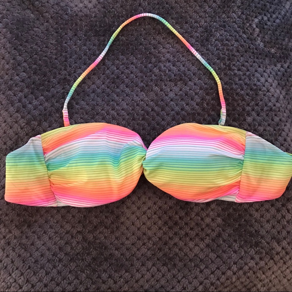 NWOT Victoria’s Secret Rainbow Bikini Top
